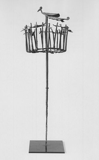 Osanyin Staff Topped by Abstract Figure of a Bird, Brooklyn Museum Brooklyn Museum 70.72.6 Osanyin Staff Topped by Abstract Figure of a Bird.jpg