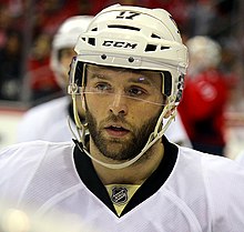 Rust with the Penguins in 2016. Bryan Rust 2016-04-28 1.JPG