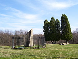 Monument at the Bushy Run Battlefield