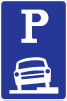 Parking place on roadside