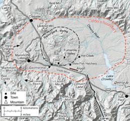 Long Valley Caldera map