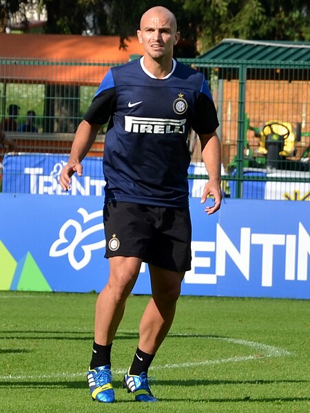Cambiasso training with Inter in 2013