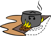 Camp cooking trench