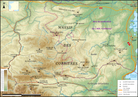 Mapa das Corbières