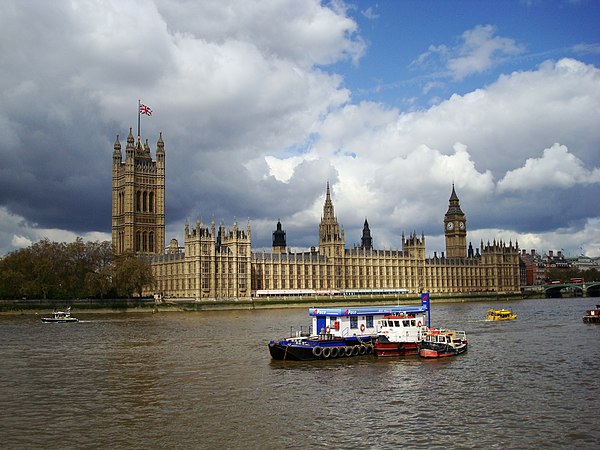 The Palace of Westminster, seat of the Parliament of the United Kingdom