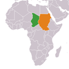 Location map for Chad and Sudan.