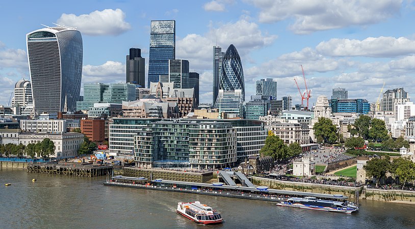 City of London skyline from London City Hall - Sept 2015 by User:Colin