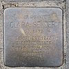 Clara Sender - Hansastraße 2 (Hamburg -Harvestehude). Stolperstein.nnw.jpg