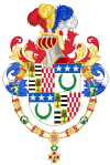 Coat of Arms of Francisco Morales Bermúdez (Order of Isabella the Catholic).svg