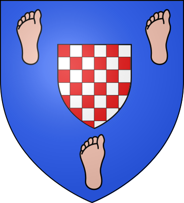 Example of a foot (sole) being used as a heraldic charge in the coat of arms of the Voet family (16th century)