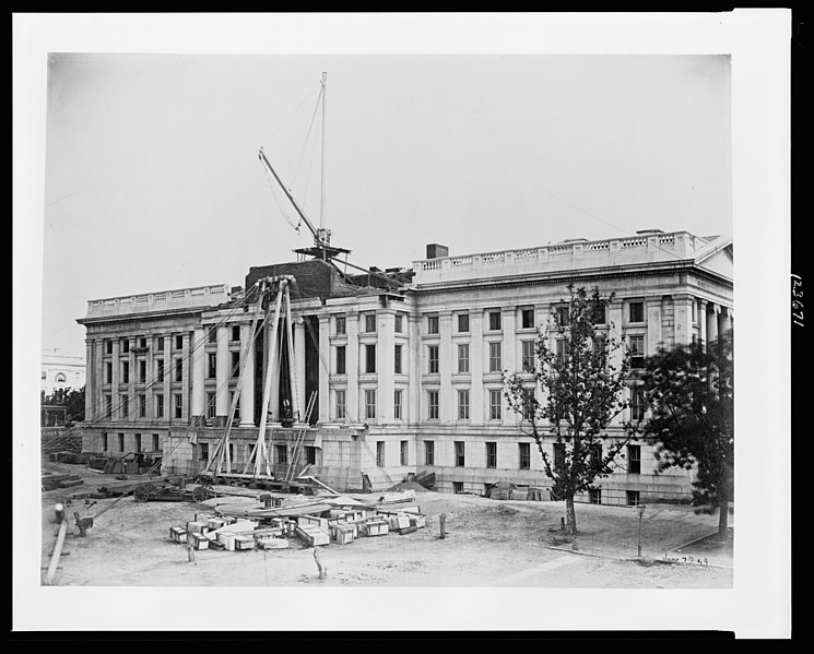 File:Construction of the United States Treasury Building, Washington, D.C. LCCN00652413.jpg