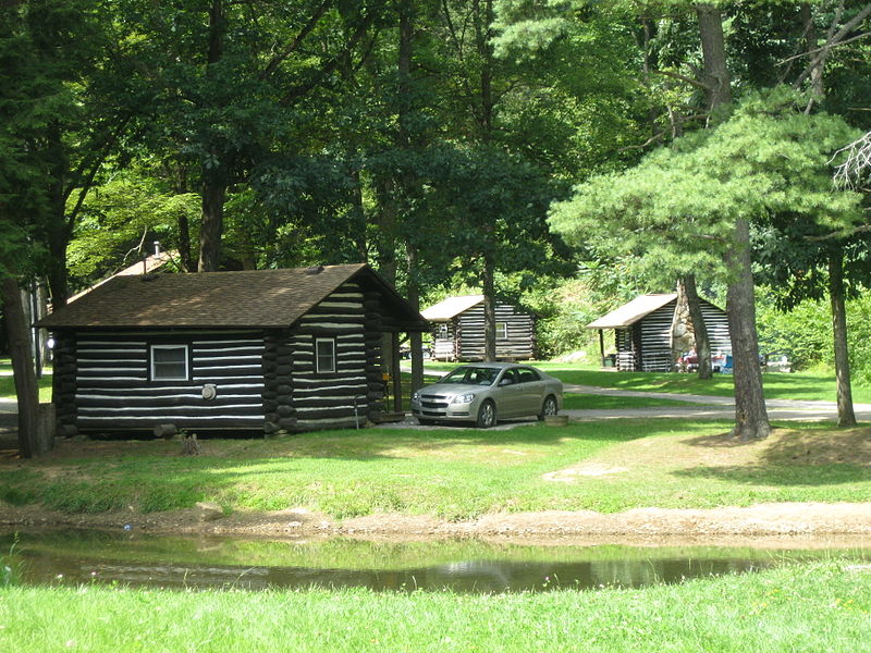 File:Cook Forest State Park Indian Cabins.JPG