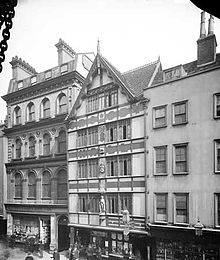 Crosby Hall on its Bishopsgate site, c.1885 Crosby Hall.jpg