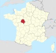 Location of the department of Indre-et-Loire in France