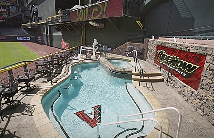The pool at Chase Field as it appeared in 2009