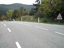 Strada dipartimentale poco prima del salto della Drôme