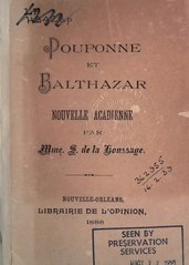 Sidonie de La Houssaye, Pouponne et Balthazar, 1888    