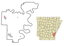 Vị trí trong Quận Desha, Arkansas