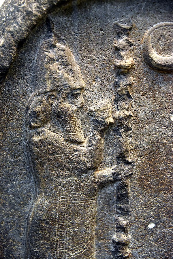 Nabonidus, detail of a stele in the British Museum, probably from Babylon, Iraq