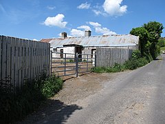 Disused tin roofed cottage on the Carewamean Road - geograph.org.uk - 3534660.jpg