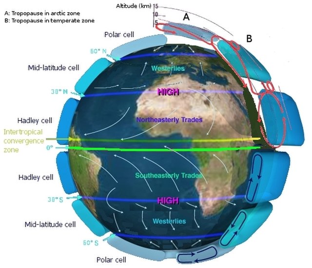 Winds are part of Earth's atmospheric circulation