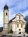 Catholic parish church of the Birth of the Virgin Mary (Assumption of Mary) and cemetery with chapel and war memorial