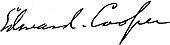 signature d'Edward Joshua Cooper