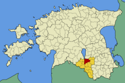 Puka Parish binnen Valga County.