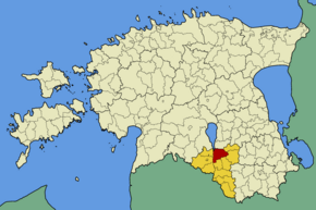 Harta comunei Puka în cadrul Estoniei