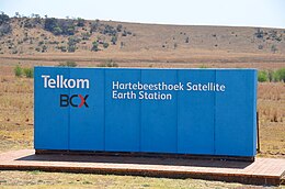 Entrance at Telkom(BCX) Hartebeesthoek Satellite Earth Station Entrance at Telkom (BCX) Hartebeesthoek Satellite Earth Station.jpg