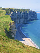 Plaża między Cap d'Antifer i Étretat.