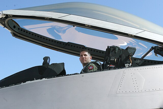 Lockheed Martin F-22 cockpit canopy