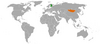 Location map for Finland and Mongolia.