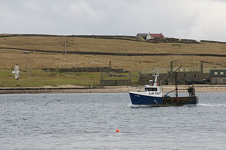 Fishing boat off Shetland