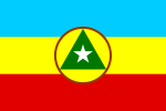 Flagge der FLEC (Separatisten in Cabinda)