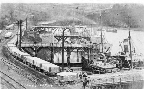 Loading china clay circa 1904 (jetty number 1 in foreground)