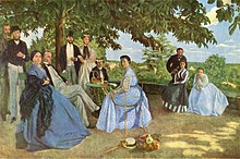 Jean-Frédéric Bazille, Riunione di famiglia, 1867, olio su tela, 152×230 cm, museo d'Orsay, Parigi