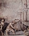 Франческо Сальвиати. Купание Вирсавии, палаццо Саккетти, фреска