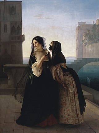 <i>Revenge Triptych</i> Set of three paintings by Francesco Hayez