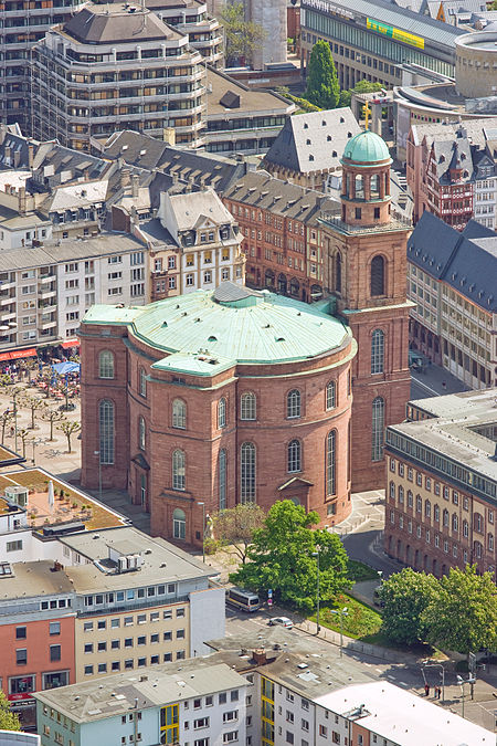 Frankfurt Am Main Paulskirche Ansicht vom Maintower