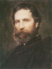 Portrait painting of a bearded man