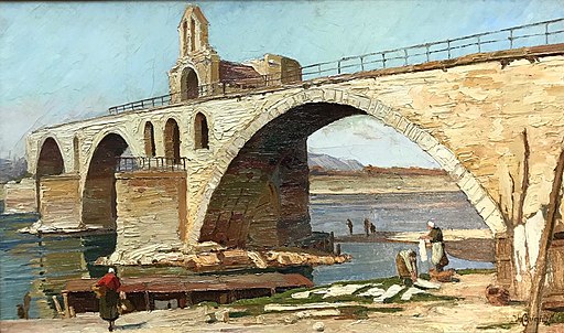 Gemälde - Pont Saint Benezet - Avignon - Victor Crumière