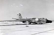 RB-57F Rivet Chip 63-13296 of the 58th Weather Reconnaissance Squadron at Webb AFB, Texas on 8 March 1965. General Dynamics RB-57F Canberra 63-13296.jpg