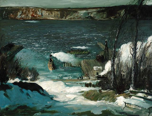 North River by George Bellows, 1908