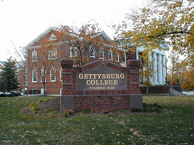 File:Gettysburg College sign.jpg