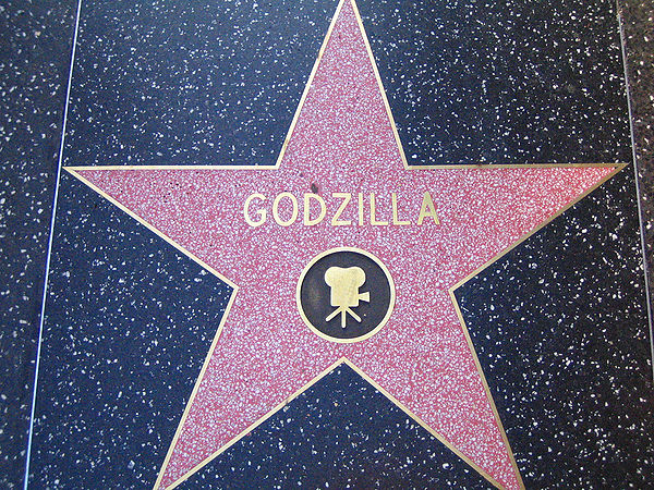 Godzilla's star on the Hollywood Walk of Fame