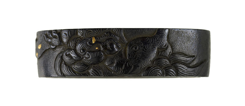 File:Gotô Seijô - Fuchi with Chinese-style Lions and Peony - Walters 5112153A - Back.jpg