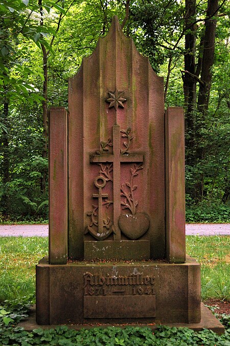 Grabmal L 9 c 178 Albin Müller Waldfriedhof Darmstadt