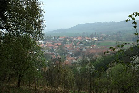 Hředle, obec od jihu