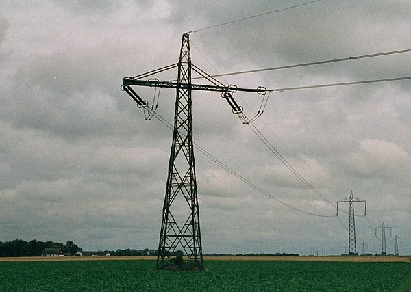 Pylons of the Baltic Cable HVDC in Sweden